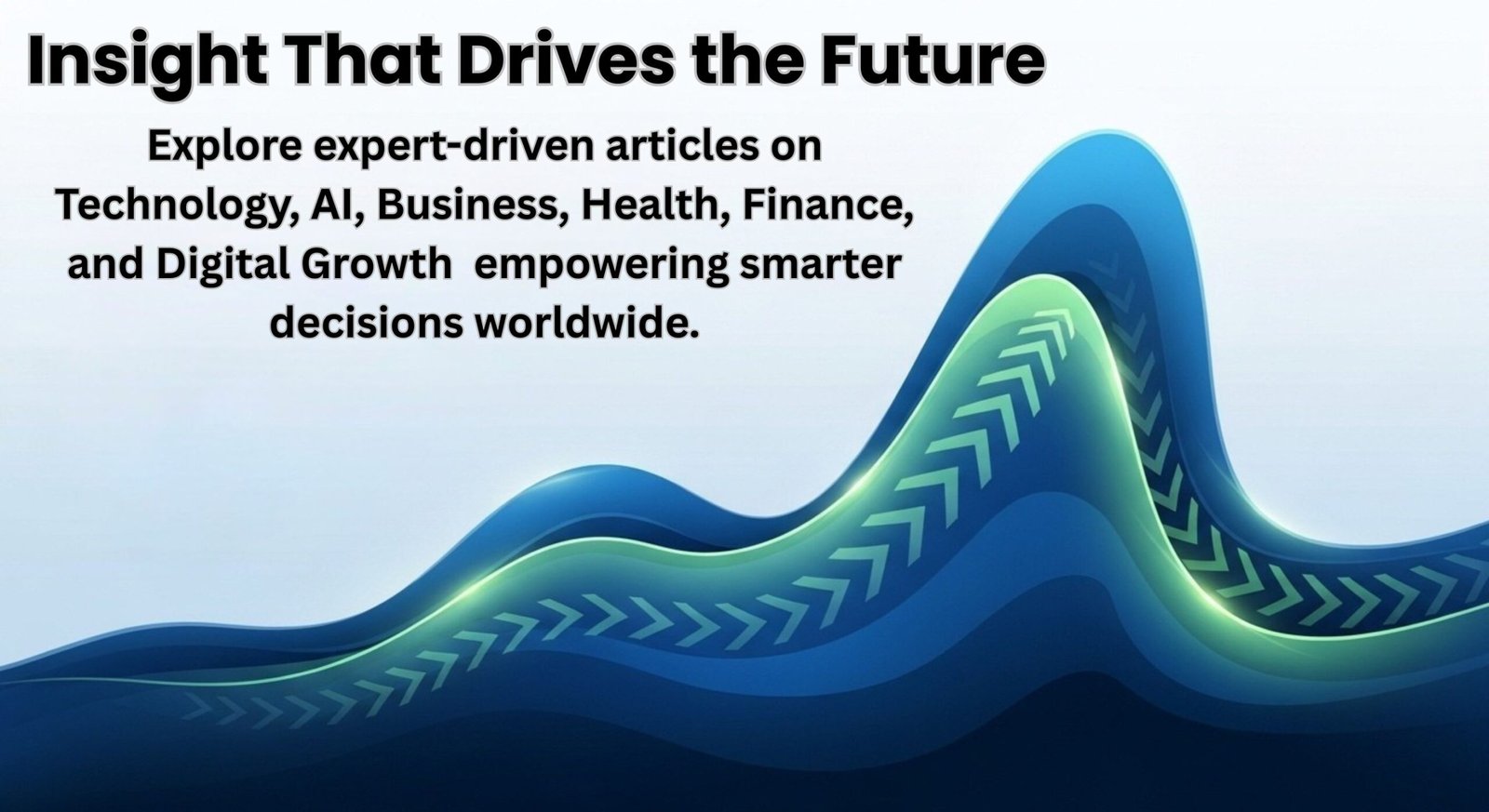 Home Page  Banner showing the Waves and Growth in the form of ascending Lines 